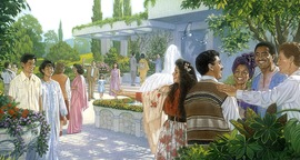 Happy people living in Paradise