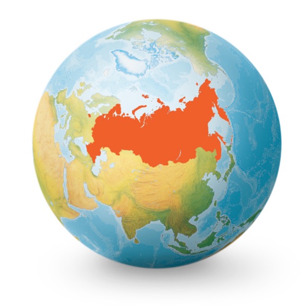 Karte ka Russie kaleja pa dibulunge dia buloba