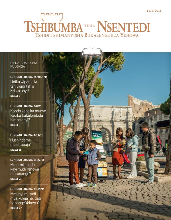 Tshibumba tshia Nsentedi tshia kulonga, 15/9/2015