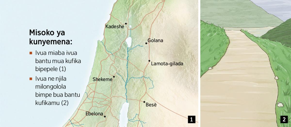 Karte kaleja misoko isambombo ya kunyemena ya mu Isalele ne njila mulongolola bimpe