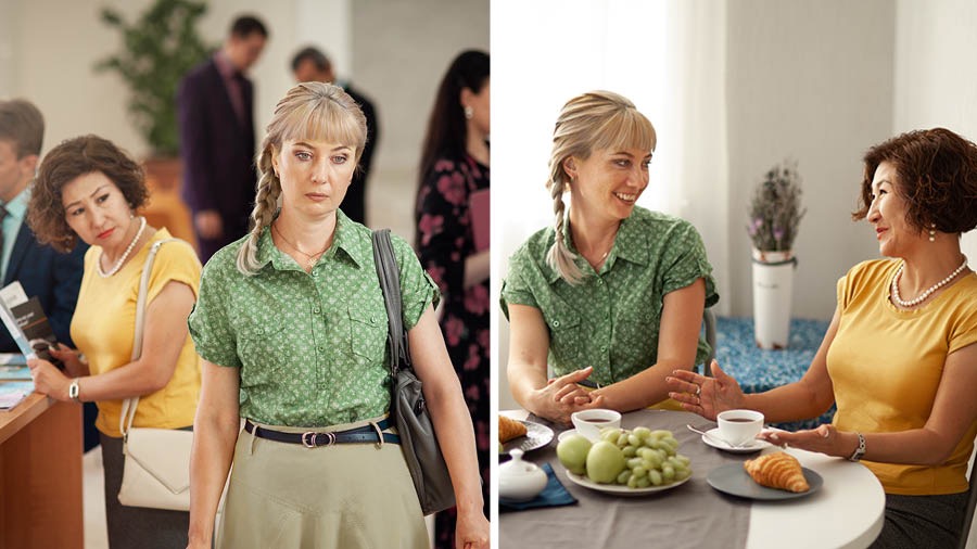 Foto milamakaja: 1. Ku tshiangatshidi tshia mikanda pakadi bisangilu bijike, muanetu wa bakaji ujingulula ne: muanetu wa bakaji mukuabu kena bimpe to. 2. Dituku dimue dimue adi, bana betu babidi abu mbasombe ku mêsa banua kafe benda bayukila.