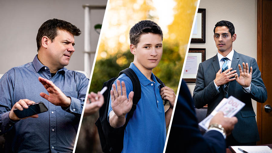 Foto milamakaja: 1. Muanetu utangila kua tshianana ubenga bua kumona bintu bidi mu telefone wende. 2. Muanetu ubenga kuangata mutshi wa makanya udibu bamupesha. 3. Muanetu ubenga nkosa mishiku.