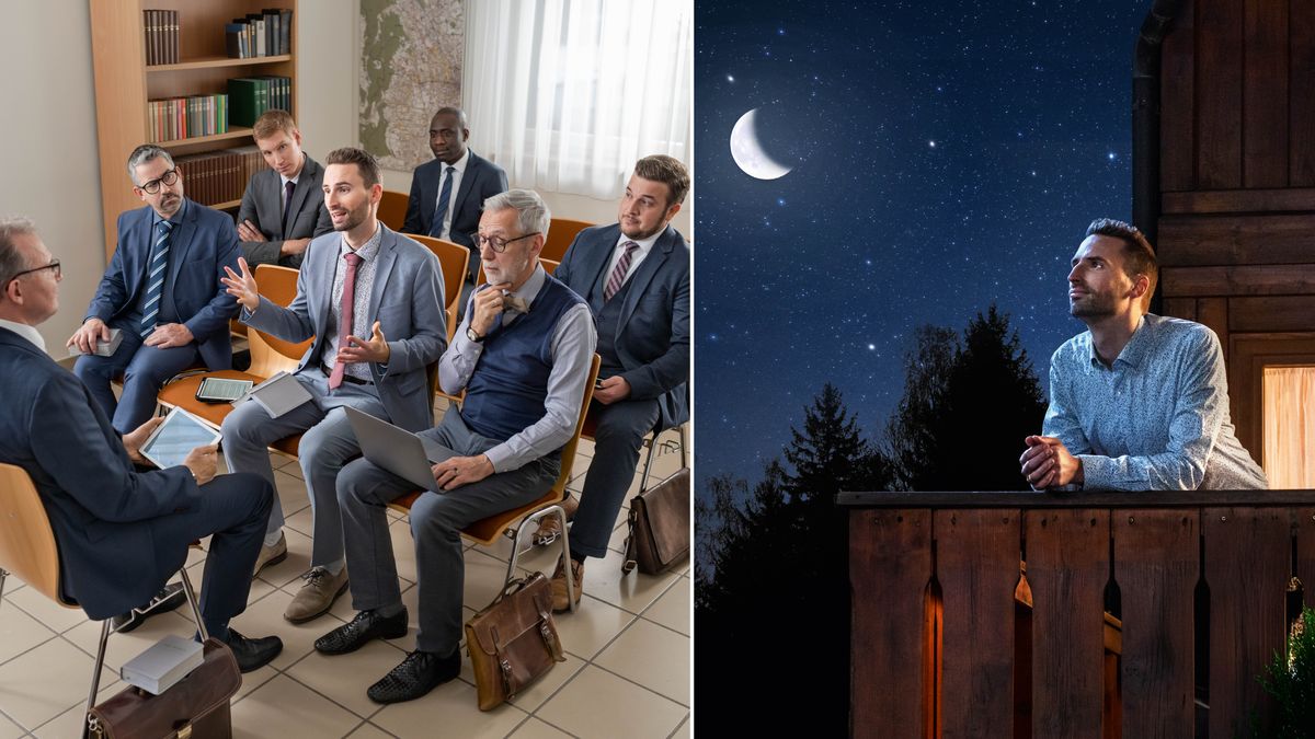 Foto: 1. Mukulu ufila luende lungenyi padibu mu tshisangilu tshia bakulu, kadi bakulu nende balumona lubi. 2. Pashishe, mukulu au mutangile mitoto muulu butuku, welangana meji.