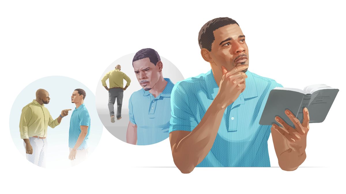 Foto: Muanetu wa balume ufuila mukuende luse. 1. Badi bamukanyina kudi muanetu mukuabu. 2. Udi wela meji a tshidi muanetu au ufuma ku dienza. 3. Udi welangana meji a malu adiye ubala mu Bible.