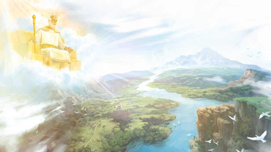 Yezu musombe pa nkuasa wa bukalenge bu Mukalenge mu diulu, Mparadizu muikale pa buloba.