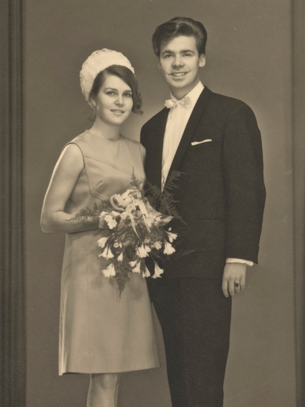 Gerrit and Merete Lösch on their wedding day