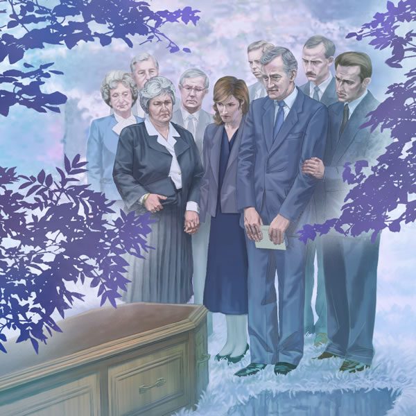 Nies imnikktin maġenb tebut f’ċimiterju