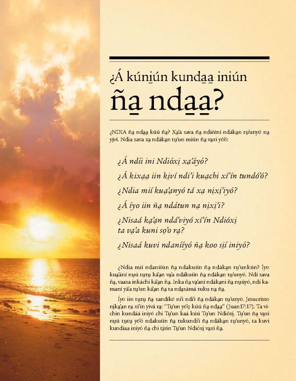 Ña̱ va̱xi chí nu̱ú kíxaʼá ña̱ tratado ¿Á kúni̱ún kunda̱a̱ iniún ña̱ nda̱a̱?