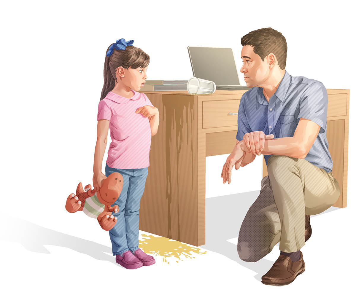 Iin ñá loʼo káʼa̱nñá xíʼin yiváñá, ta kuxítí yiváñá nu̱úña. Iin vaso tá jugo ni̱xi̱tará nu̱ú escritorio.