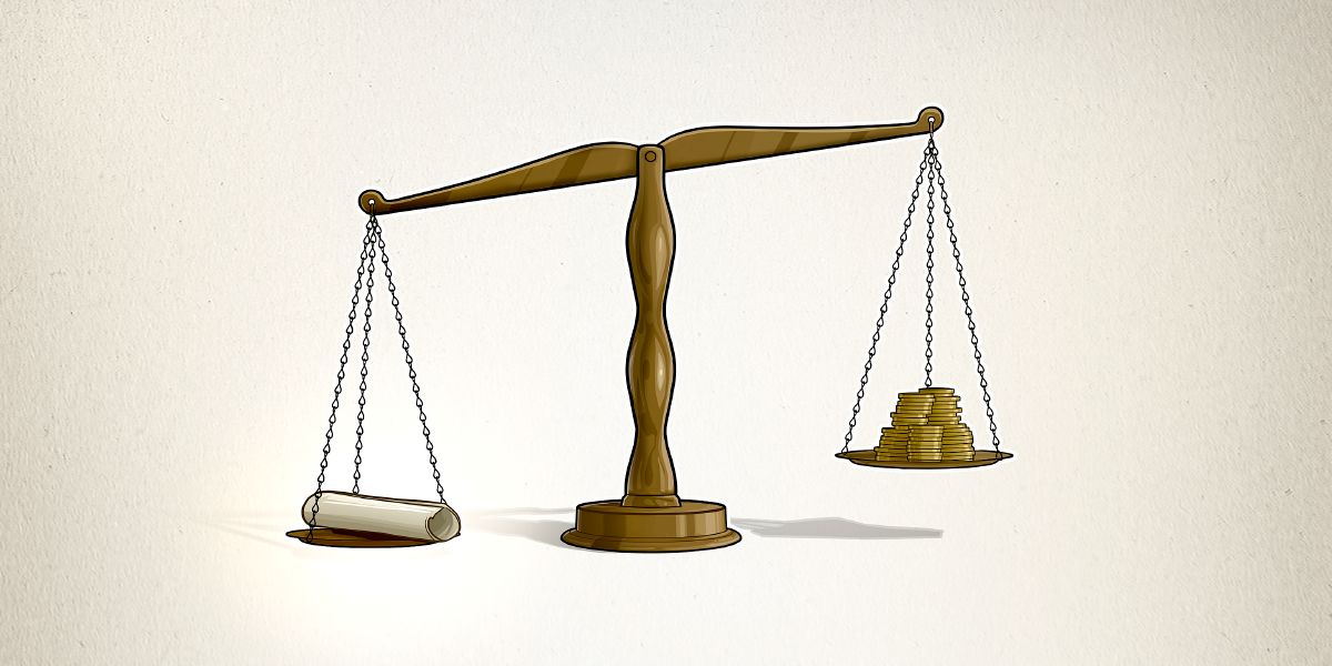 Iin balanza nu̱ú kátana iin rollo ta ve̱eka ña̱yóʼo nu̱ú oro