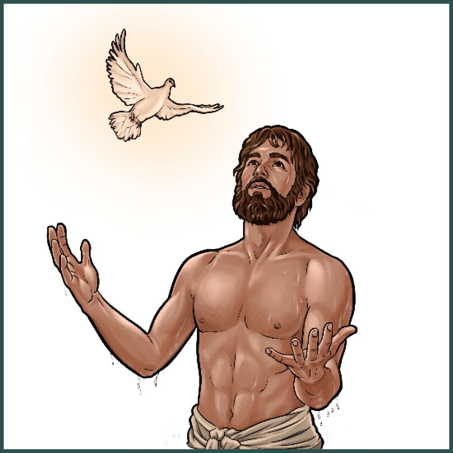 Va̱xi espíritu Ndióxi̱ xi̱ní ta̱ Jesús táki̱ʼva íyo iin paloma