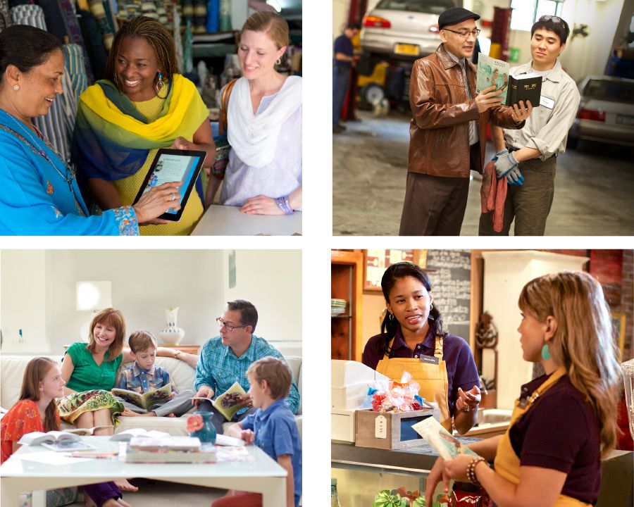 Iin ñá hermana náʼa̱ña iin video nu̱ú iin ñá ñaʼá. Iin ta̱ hermano nátúʼunra xíʼin iin ta̱a ta̱ káchíñu nu̱ú sándáʼana carro. Iin na̱ familia kúsi̱í-inina sákuaʼana xa̱ʼa Ndióxi̱ xíʼin na̱ veʼena. Iin ñá hermana nátúʼunñá xíʼin iin ñá káchíñu xíʼinñá