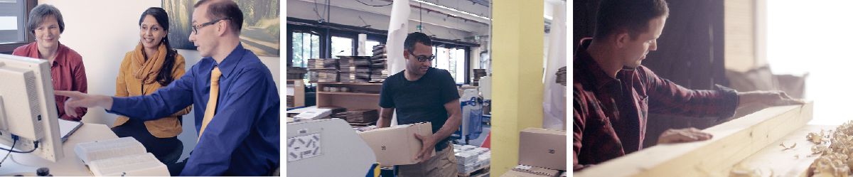 U̱ni̱ na̱ hermano káchíñuna nu̱ú iin computadora. Iin ta̱ hermano táanra tutu ini caja. Iin ta̱ hermano káchíñura chiñu ña̱ carpintería