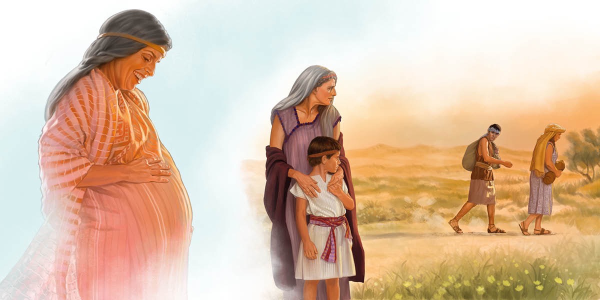 Ñá Sara ñúʼu se̱ʼéñá ta̱ Isaac; ñá Sara xíʼin ta̱ Isaac xítona ku̱a̱ʼa̱n ñá Agar xíʼin ta̱ Ismael chí desierto