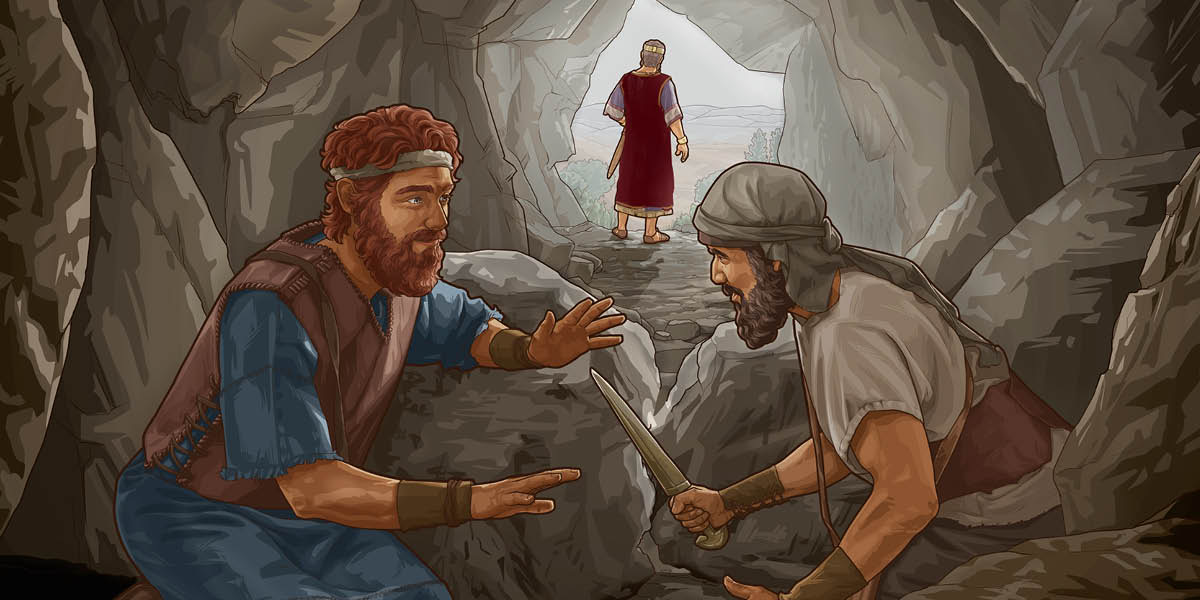 Ta̱ David xíʼin iin ta̱ kítáʼan xíʼinra ñúʼu se̱ʼéna ini iin kavá, ta ta̱ rey Saúl sa̱kán kítara ku̱a̱ʼa̱nra. Ta ta̱ kítáʼan xíʼin ta̱ David kúni̱ra kaʼníra ta̱ Saúl, soo ta̱ David káʼa̱nra xíʼinra ña̱ ná va̱ása kaʼnírara.