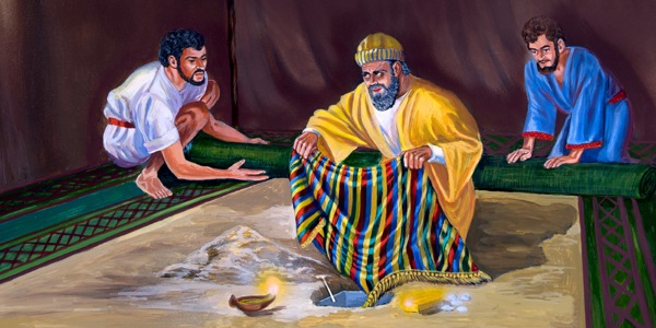 Ta̱ Acán chi̱se̱ʼéra ini veʼera iin barra ña̱ oro ña̱ i̱xakuíʼnara, ña̱ plata, xíʼin iin ti̱ko̱to̱ livi