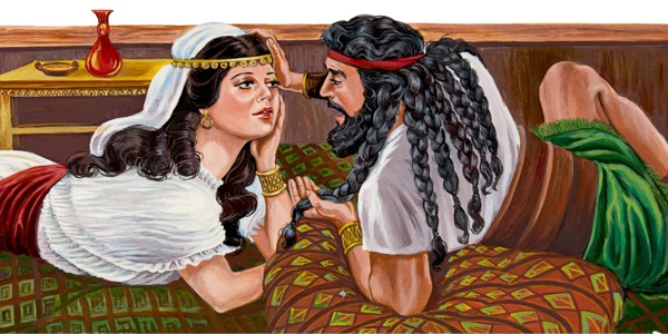 Ta̱ Sansón xíʼin ñá Dalila