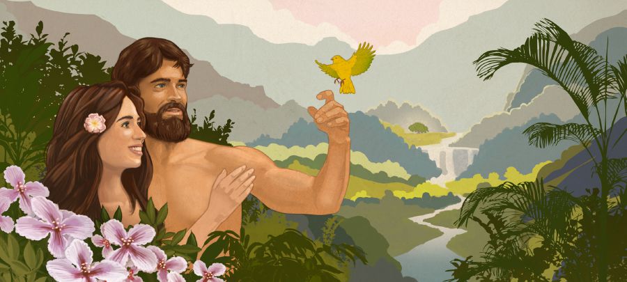 Ta̱ Adán xíʼin ñá Eva ñúʼuna jardín ña̱ Edén