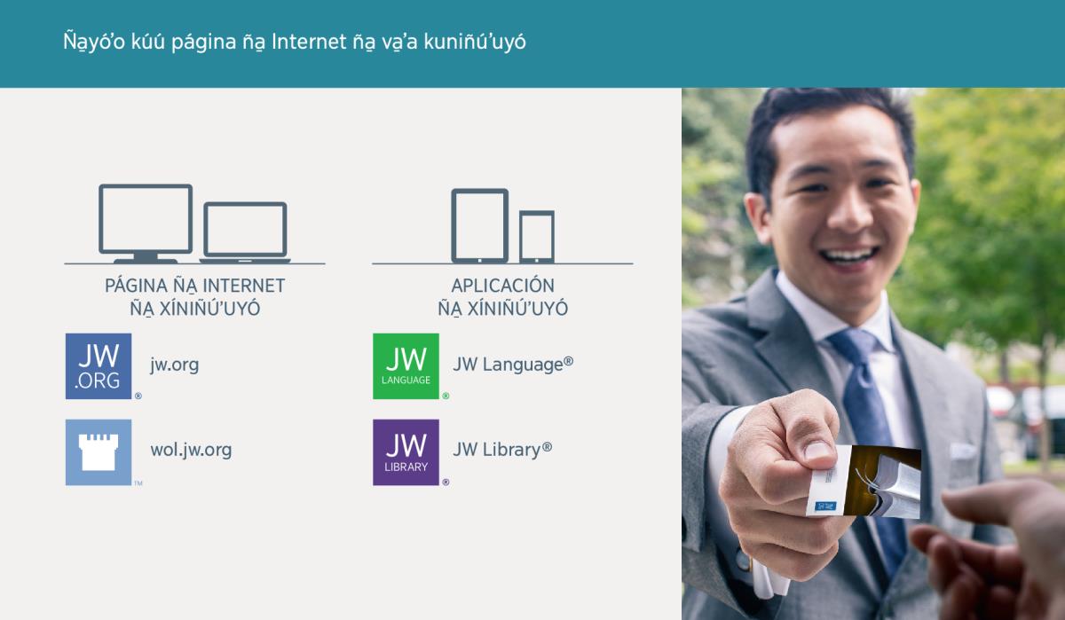 Página ña̱ Internet xíʼin ña̱ aplicación ña̱ xíniñúʼu na̱ testigo Jehová