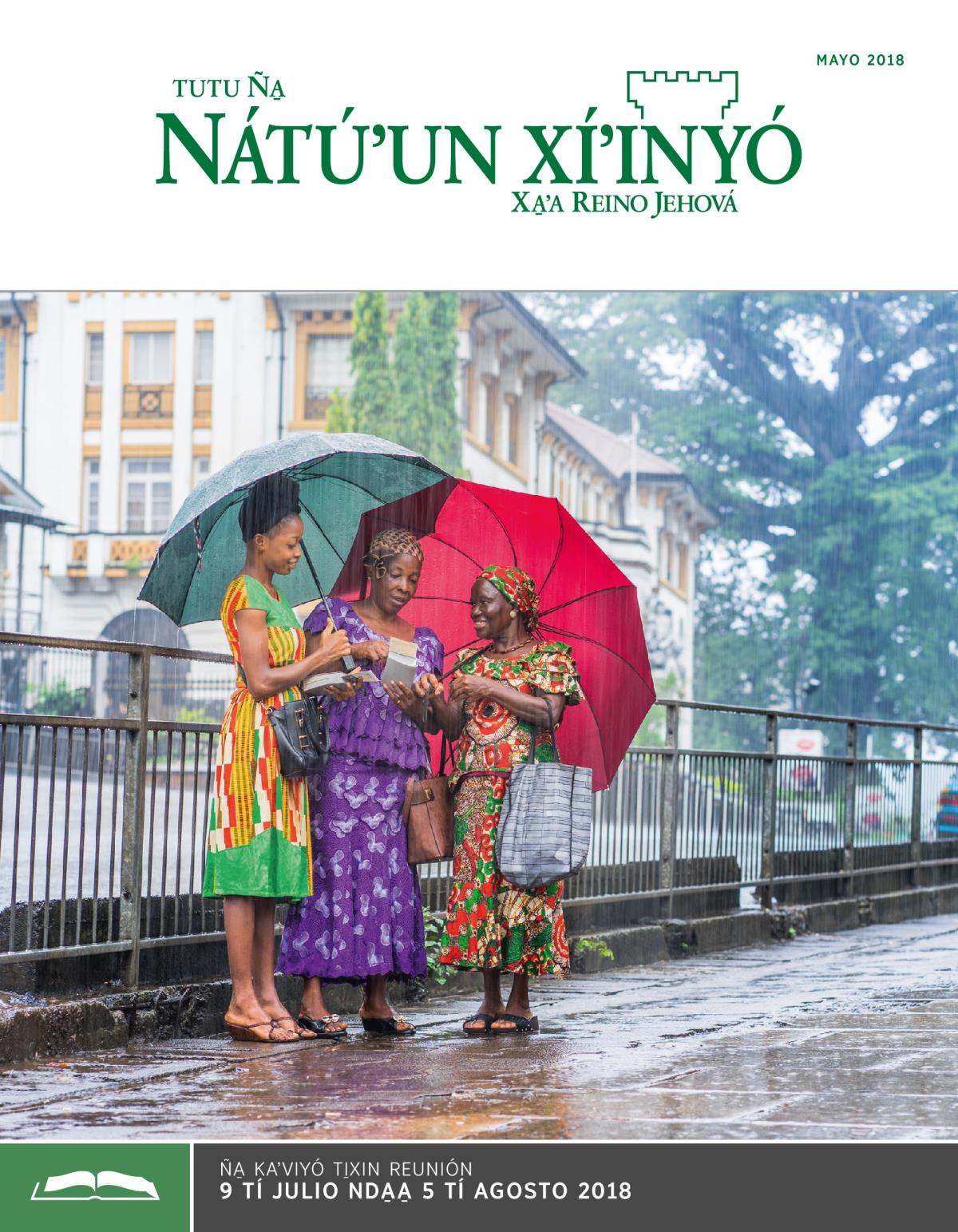 Tutu Ña̱ Nátúʼun xíʼinyó (ña̱ kaʼviyó ti̱xin reunión), mayo 2018