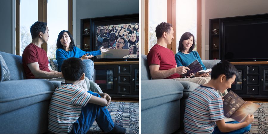 Iin familia kǒo kútóona ña̱ xítona nu̱ú televisión ña̱ kéʼé na̱ yiví ku̱a̱chi xa̱ʼa ña̱ política, soo tá káʼvina ña̱ káʼa̱n Biblia xa̱ʼa ña̱yóʼo va̱ʼa kúnina