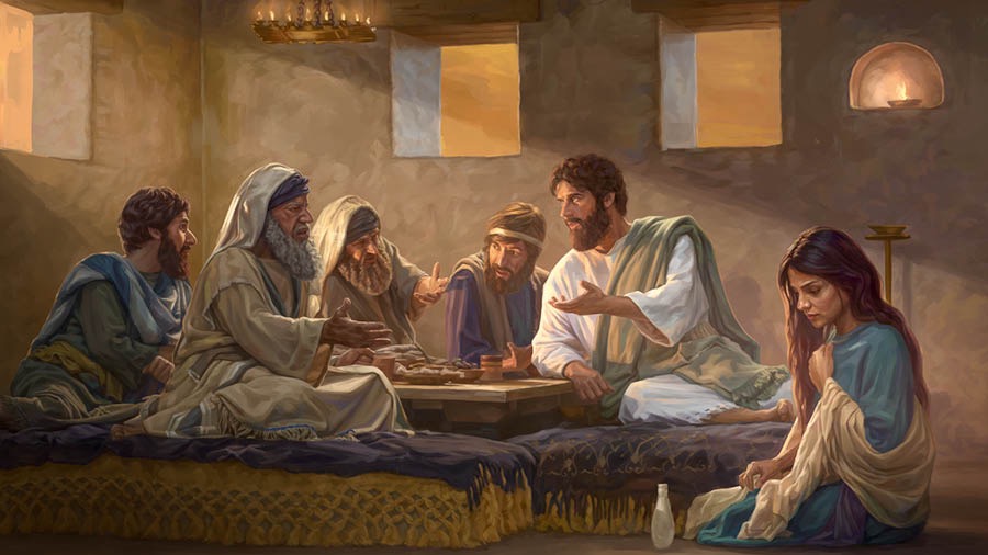 Iin ñá ñaʼá sa̱kán nda̱katañá xa̱ʼa̱ ta̱ Jesús xíʼin ti̱kui̱í nu̱úñá, ta sa̱ndáyañáña xíʼin yixí xi̱níñá ta chi̱ka̱a̱ñá aceite tá xáʼa̱n támi xa̱ʼa̱ra