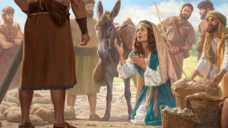 Ñá Abigaíl xíkuxítíñá ña̱ ka̱ʼa̱nñá xíʼin ta̱ David.