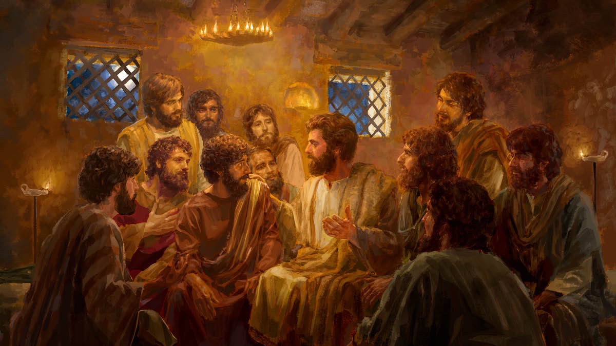 Ta̱ Jesús káʼa̱nra xíʼin na̱ apóstolra na̱ nda̱kú íyo ini.