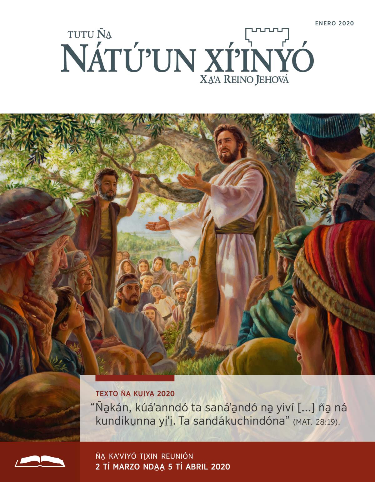 Tutu Ña̱ Nátúʼun xíʼinyó (ña̱ kaʼviyó ti̱xin reunión), marzo 2020.