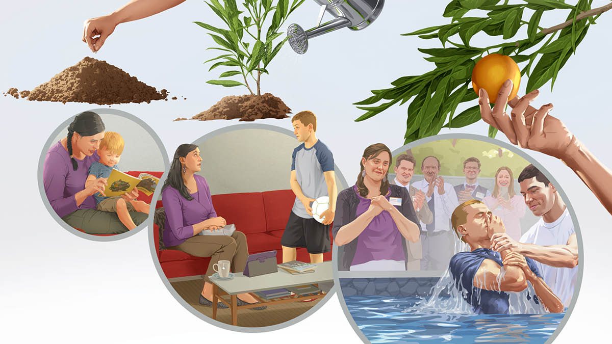 Nu̱ú va̱xi ku̱a̱ʼá na̱ʼná: Nda̱a̱ táki̱ʼva xáʼnu iin planta saá xáʼnu iin na̱ va̱lí xíʼin tu̱ʼun Ndióxi̱. 1. Iin na̱ yiví chíʼina iin si̱ʼva̱. Na̱ʼná ña̱ va̱xi chí ni̱nu̱, va̱xi iin ñá hermana ña̱ káʼviñá xíʼin ta̱ loʼo se̱ʼeñá libro ña̱ naní “Ña̱ sákuaʼayó nu̱ú Biblia”. 2. Iin na̱ yiví kóso̱na planta. Na̱ʼná ña̱ va̱xi chí ni̱nu̱, va̱xi ta̱ loʼo se̱ʼeñá ta xa̱a̱ chéera ta níʼira iin pelota, ta siʼíra xa̱a̱ íyo tu̱ʼvañá ña̱ kaʼviñá Biblia xíʼinra. 3. Iin na̱ yiví kíndaana ku̱i̱ʼi. Na̱ʼná ña̱ va̱xi chí ni̱nu̱ va̱xi ta̱ loʼo se̱ʼeñá ta xa̱a̱ chéera, ta kúsi̱íkaví-ini siʼíra tá xítoñá ndákuchira.