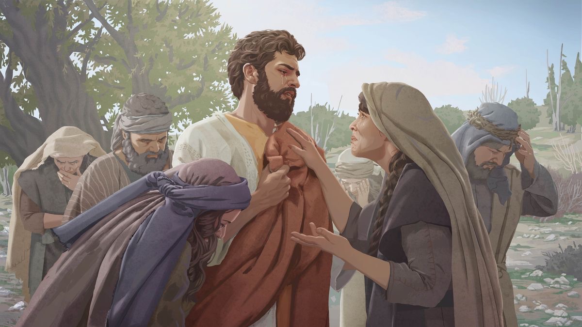 Ta̱ Jesús ndeéní xákura xíʼin ñá María, xíʼin ñá Marta ta saátu xíʼin inkaka na̱ kúsuchí-ini.