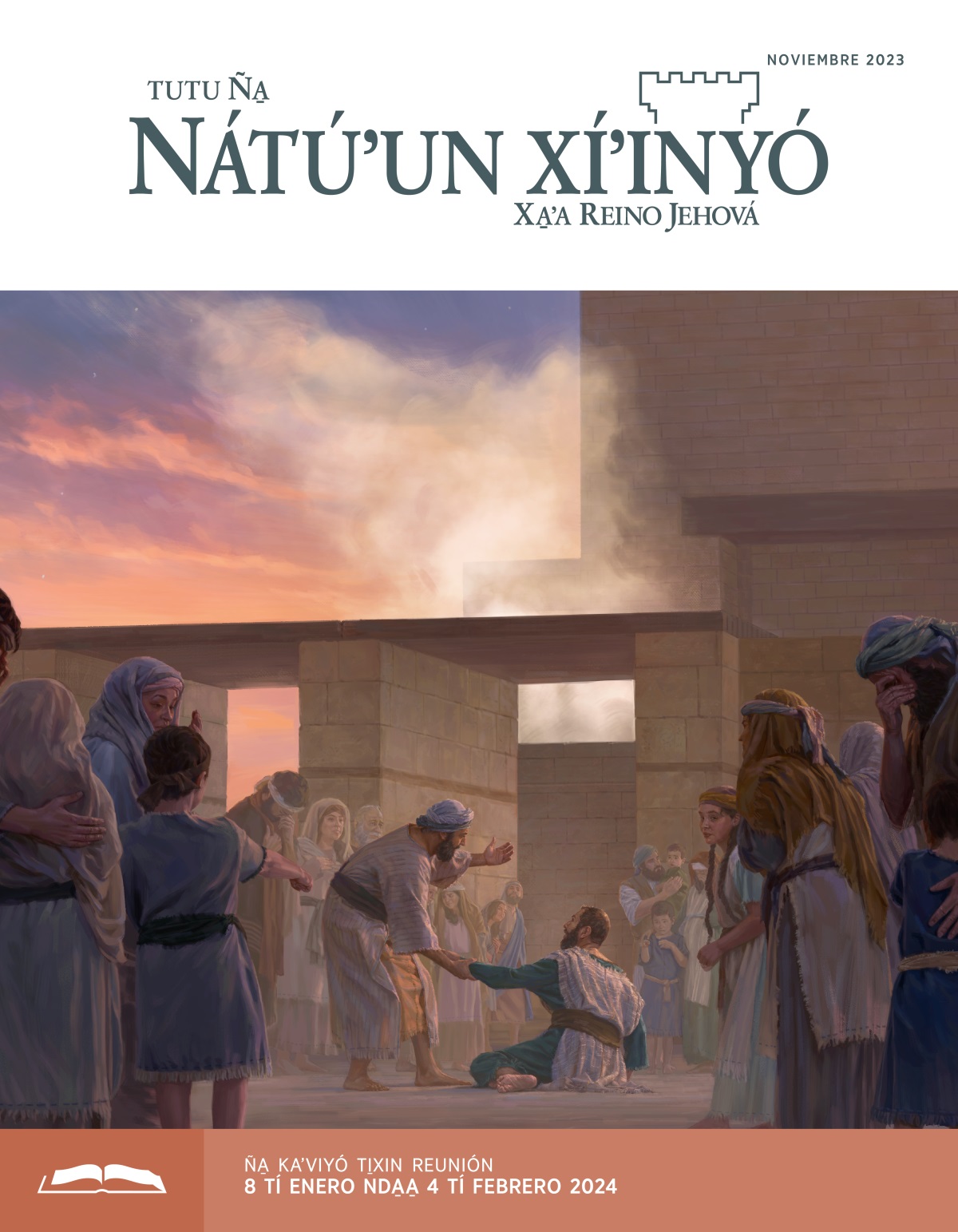 Ta̱ Esdras xákura ini templo xíʼin inkaka na̱ israelita. Ta̱ Secanías chíndeétáʼanra xíʼinra ña̱ ndako̱ora.