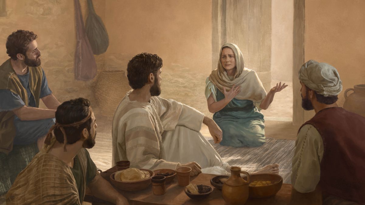 Ñá ñaʼá ñá ñuu Fenicia kúxítíñá nu̱ú ta̱ Jesús ta káʼa̱nñá xíʼinra ña̱ ná chindeétáʼanra xíʼinñá, ta miíra íyora nu̱ú mesa ta xíxira xíʼin u̱ni̱ na̱ discípulora.