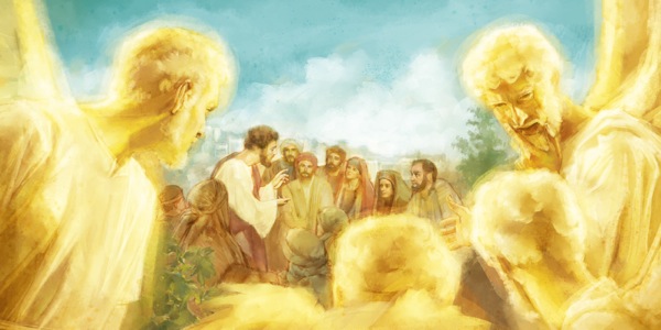 Na̱ ángel xíniso̱ʼona nátúʼun ta̱ Jesús xíʼin na̱ yiví xa̱ʼa Ndióxi̱