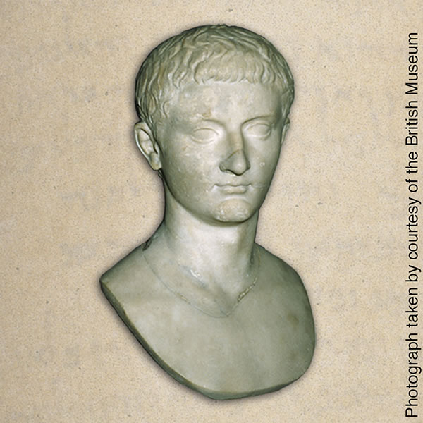 Een borstbeeld van Tiberius Caesar