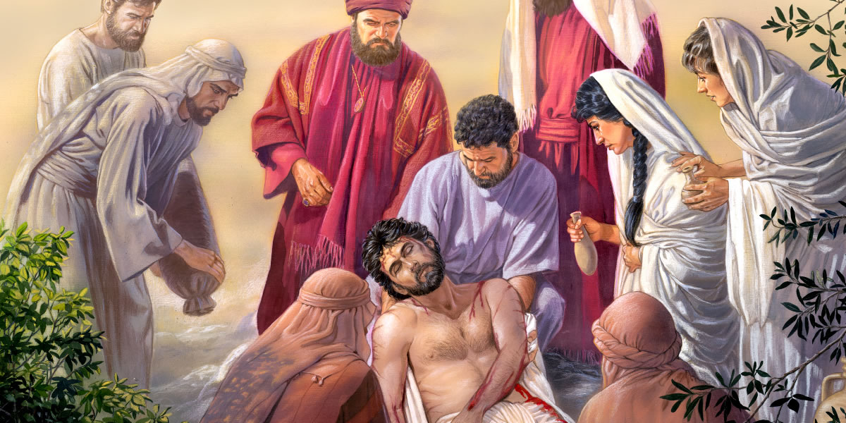 Jezus’ lichaam wordt verzorgd voor de begrafenis