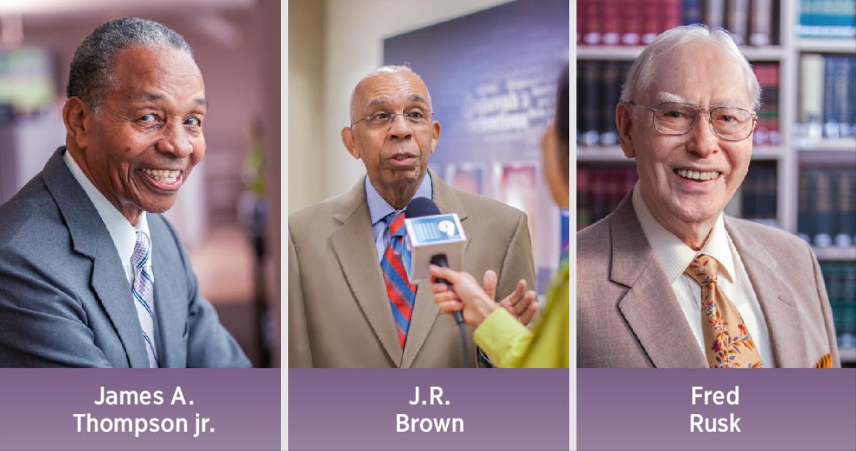 James A. Thompson jr., J.R. Brown, Fred Rusk