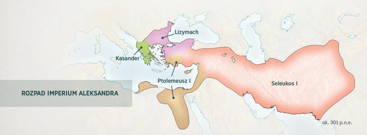 Imperium greckie rozdzielone między czterech wodzów Aleksandra