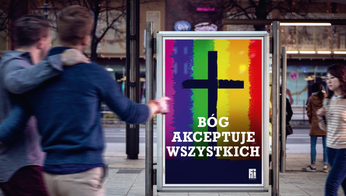 Reklama kościoła, który akceptuje homoseksualizm