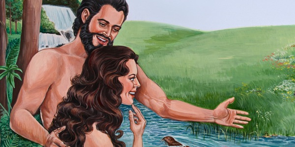 Adão e Eva no jardim do Éden