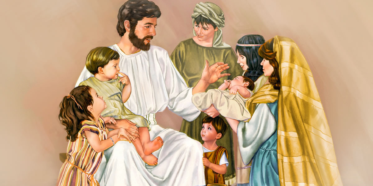 Oamenii îşi aduc copilaşii la Isus