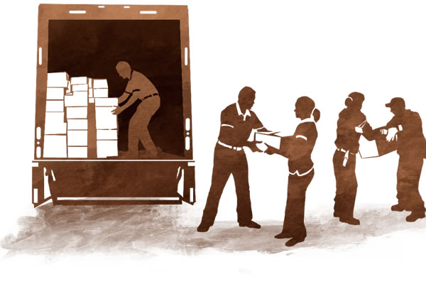 Распределение помощи пострадавшим