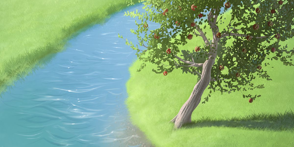 Дерево, посаженное у воды, приносит плоды