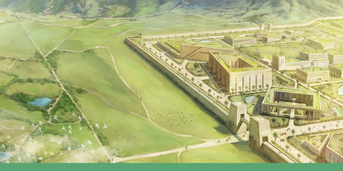 Вид сверху на город «Иегова там».