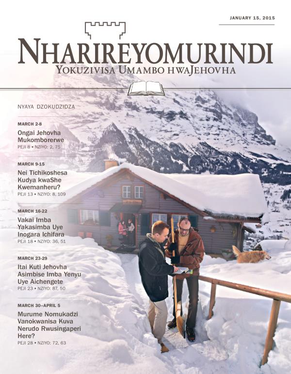 Kavha yeNharireyomurindi Yokudzidza, January 15, 2015