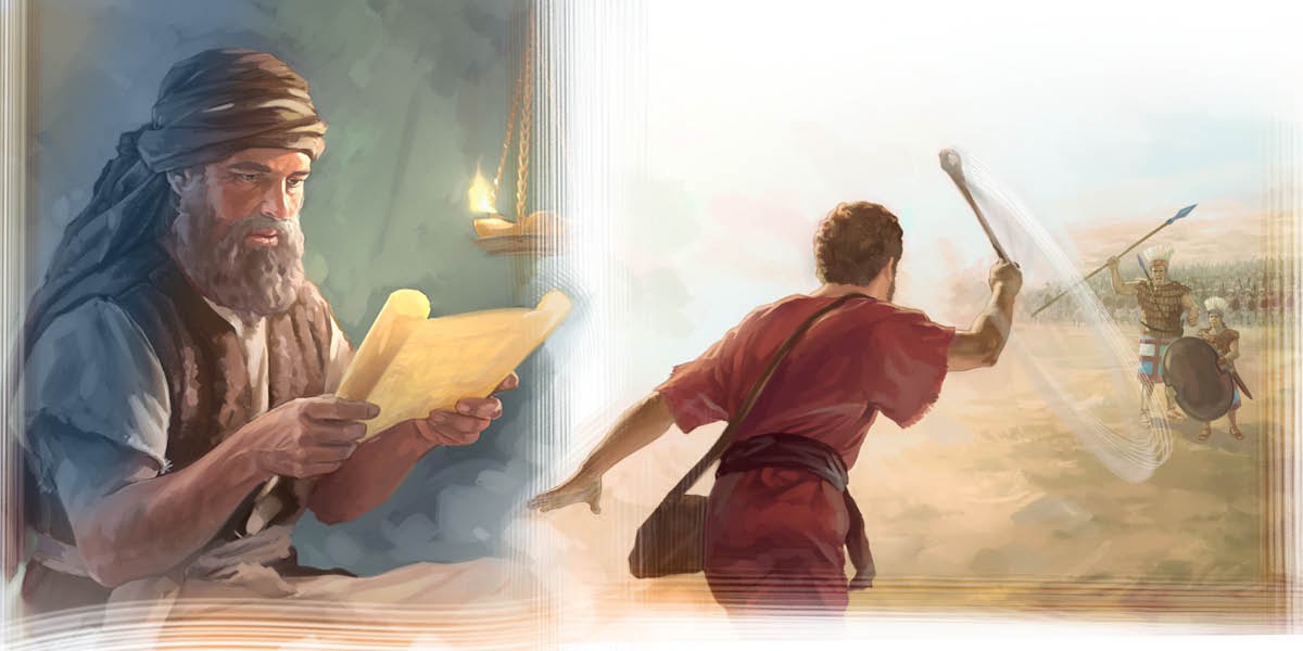  Joshua o bala molao; Davida o betsa Goliathe ka lejoe