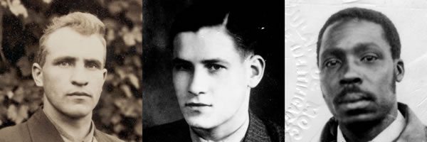 Lifoto tsa bahlanka ba tšepahalang ba Jehova ba ileng ba tšepahala ho isa lefung: Bernard Luimes, Wolfgang Kusserow le Moses Nyamussua