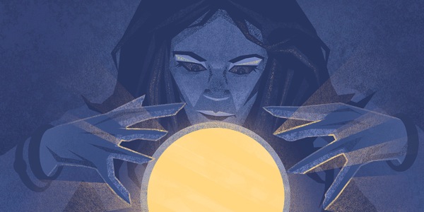 Motho ea buisanang le meea o shebile ka bolong ea kristale