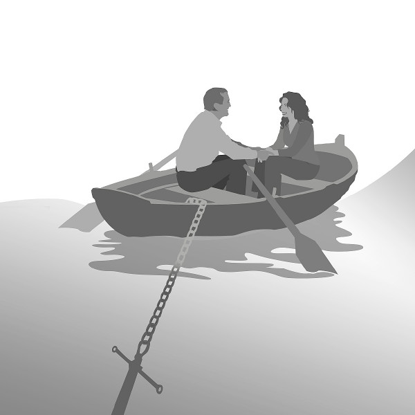 Banyalani ba lutseng ka sekepeng se emisitsoeng ka ankora lebōpong la leoatle