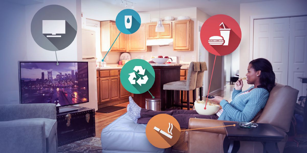 Mosali o shebeletse thelevishene ’me o ntse a ja lijo tse se nang phepo